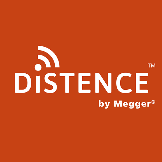 Distence Megger Logo White original orange back